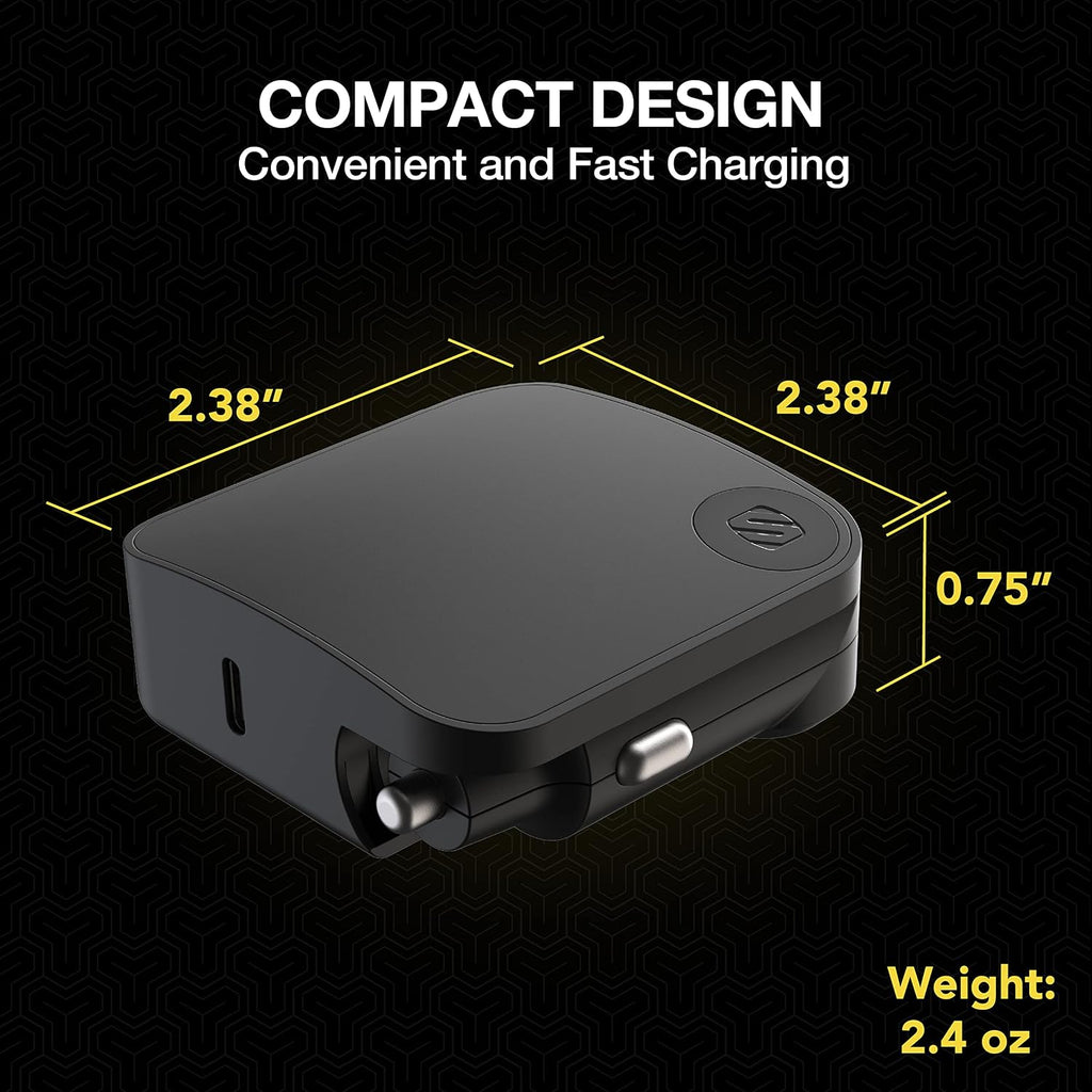 HCPDC30 PowerVolt 2 in 1 30W Home and Car Charger Compatible with USB-C Devices