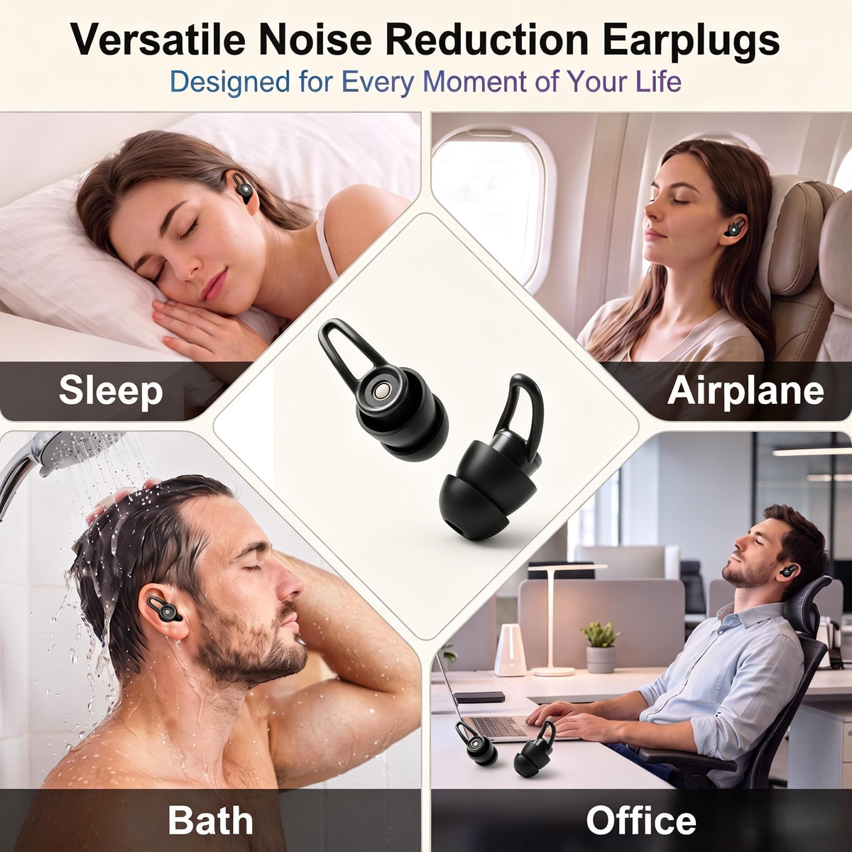 Ear Plugs for Sleeping - 29dB SNR Certified Noise Reduction Snoring