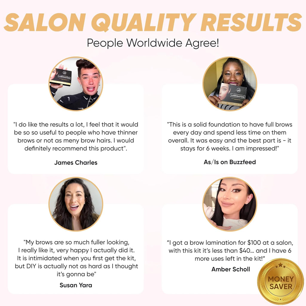Lash and Eyebrow Lamination Kit | Brow and Lash Lamination Kit | 2-in-1 Professional Brow Lamination Kit for DIY &