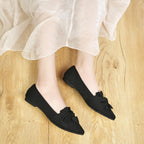 Flats for Women Pointed Toe Ballet Flats Black US8
