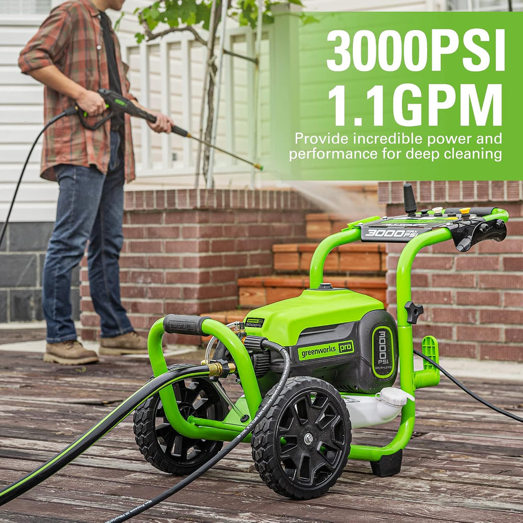 3000 PSI (2.0 GPM Max) Brushless Electric Pressure Washer
