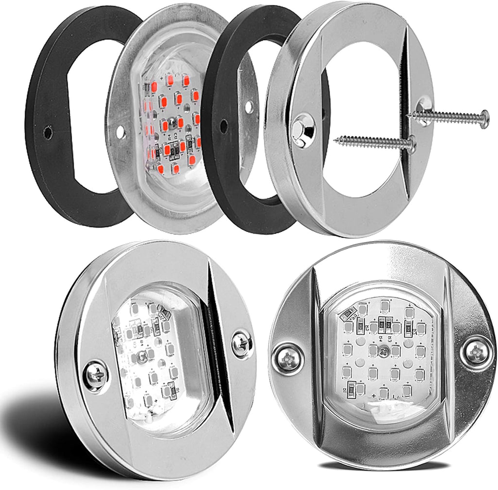 HUSUKU LED Marine Courtesy Lights 3inch 18LED 1200LM Boat Interior Light