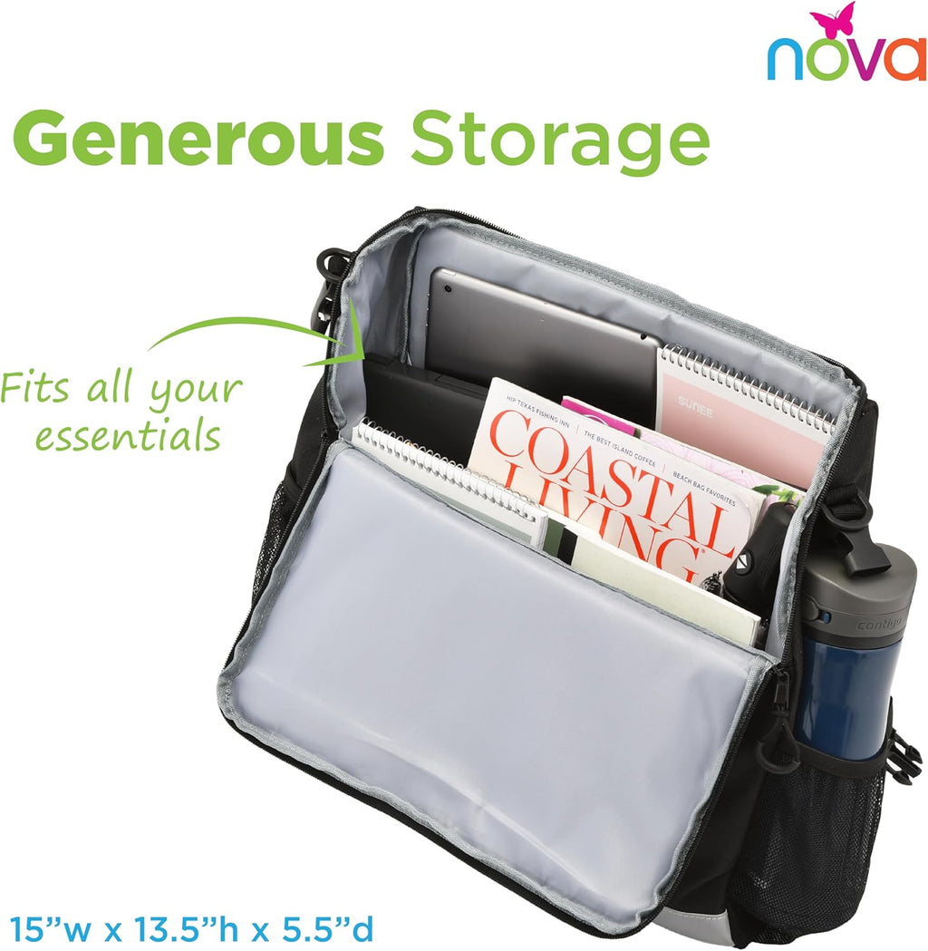 Deluxe Wheelchair Bag – Large Storage Backpack for Manual & Electric Wheelchairs, Hangs Securely on Chair Back