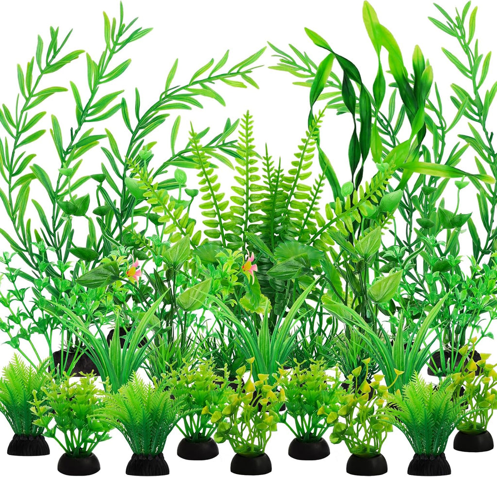 Fish Tank Accessories Aquarium Decorations Green Plants, 25pcs Green Fish Tank Decorations Plant, Aquarium Decor