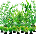Fish Tank Accessories Aquarium Decorations Green Plants, 25pcs Green Fish Tank Decorations Plant, Aquarium Decor
