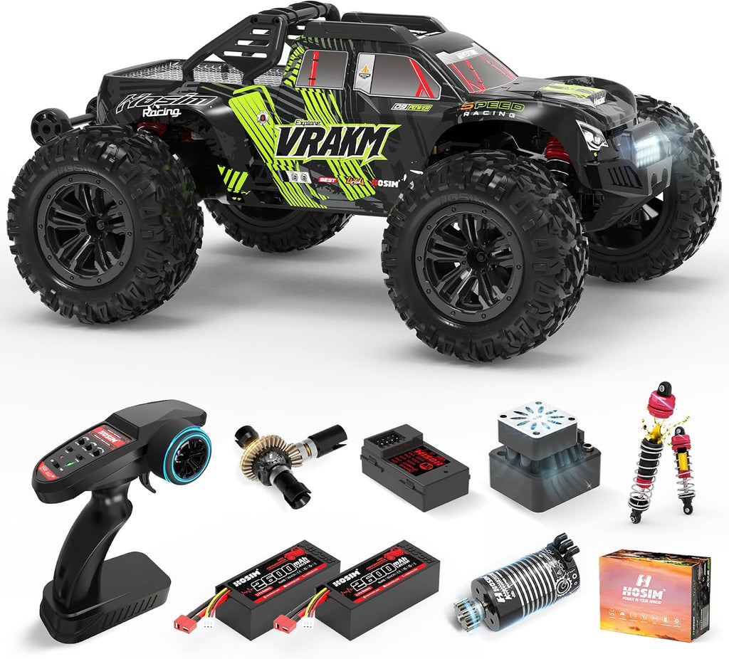 1/10 Fast Brushless RC Cars for Adults & Boys 68+ KM/H | Two 2600mAh Lipo Total, 2847 3100KV Brushless Motor & 45A