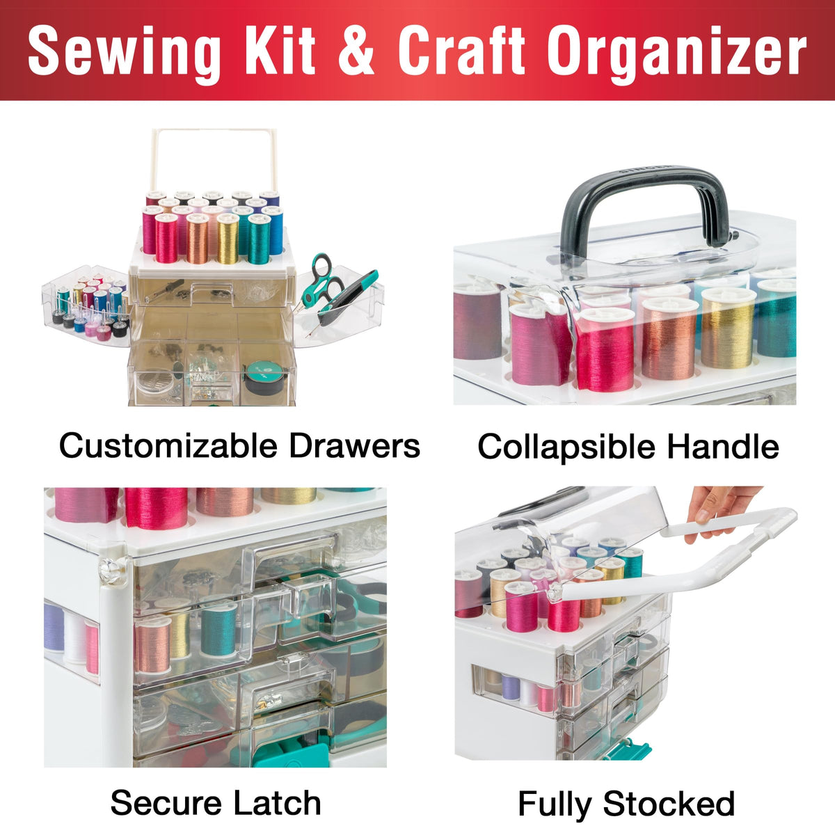 ProSeries Sew-It-Goes Sewing Kit & Storage Organizer, 356 Count