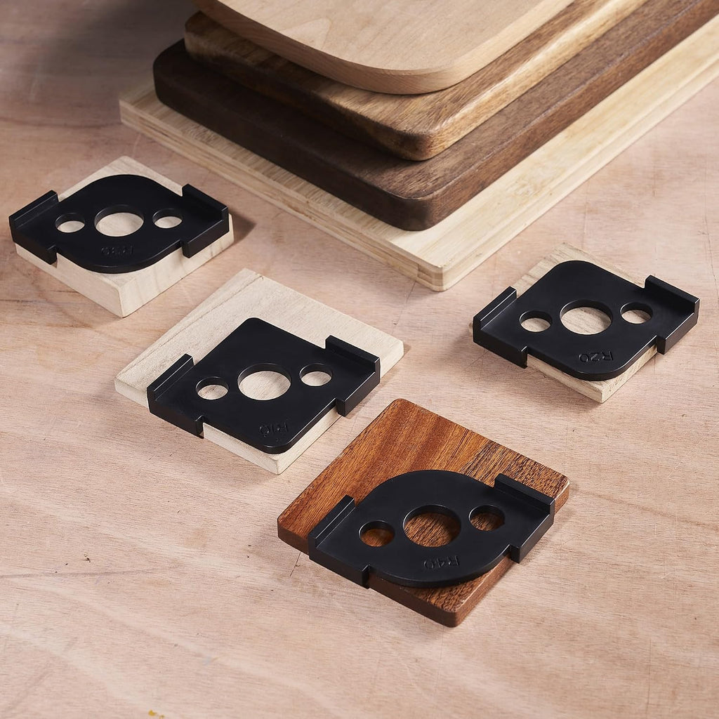 Pack of 9 Radius Jig Router Templates Corner Radius Routing Templates,Routing Rounded Corners Router Bit Templates