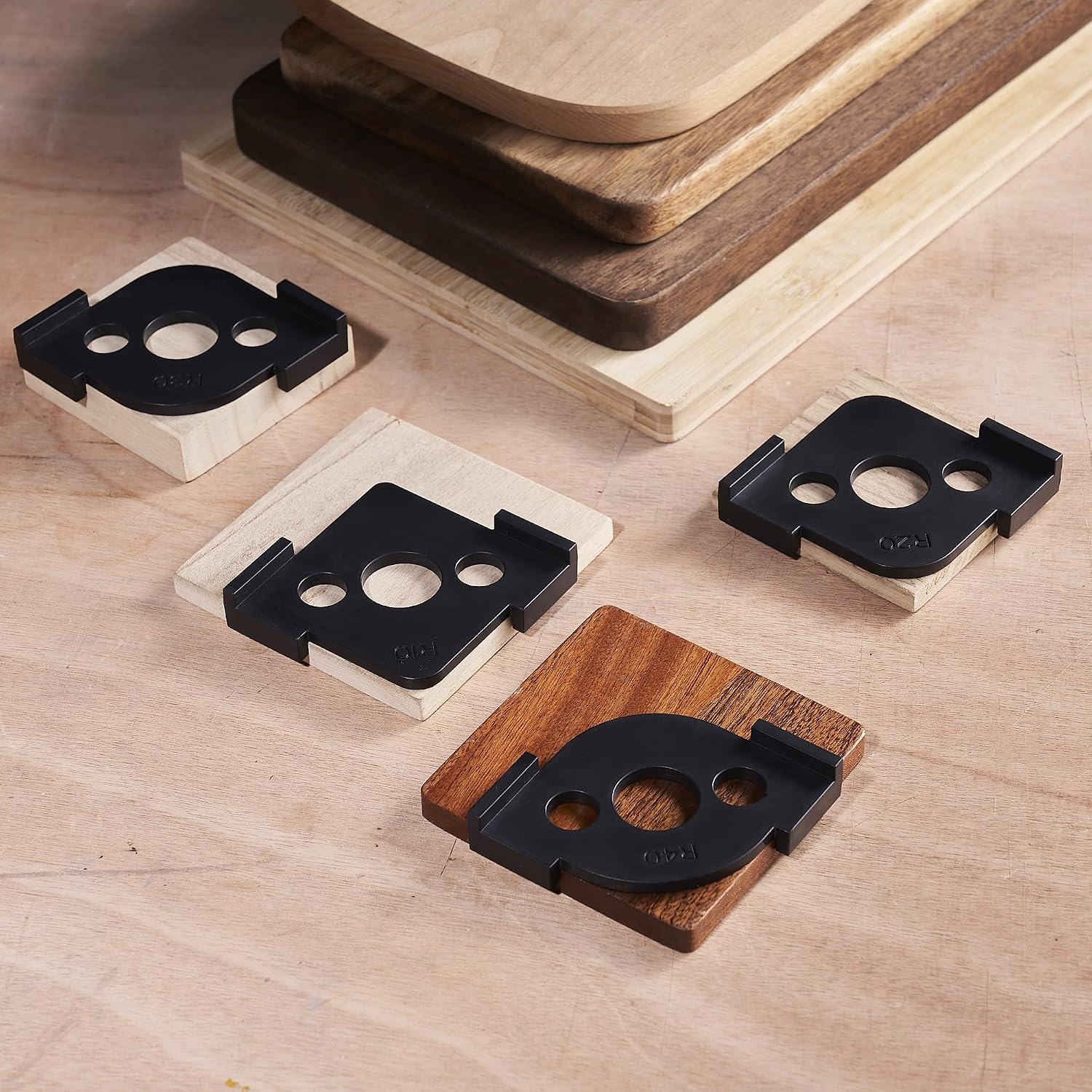 Pack of 9 Radius Jig Router Templates Corner Radius Routing Templates,Routing Rounded Corners Router Bit Templates