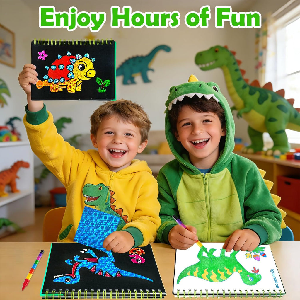 Foil Art Craft Kit for Kids, Sparkly Birthday Gift Toy for Kids