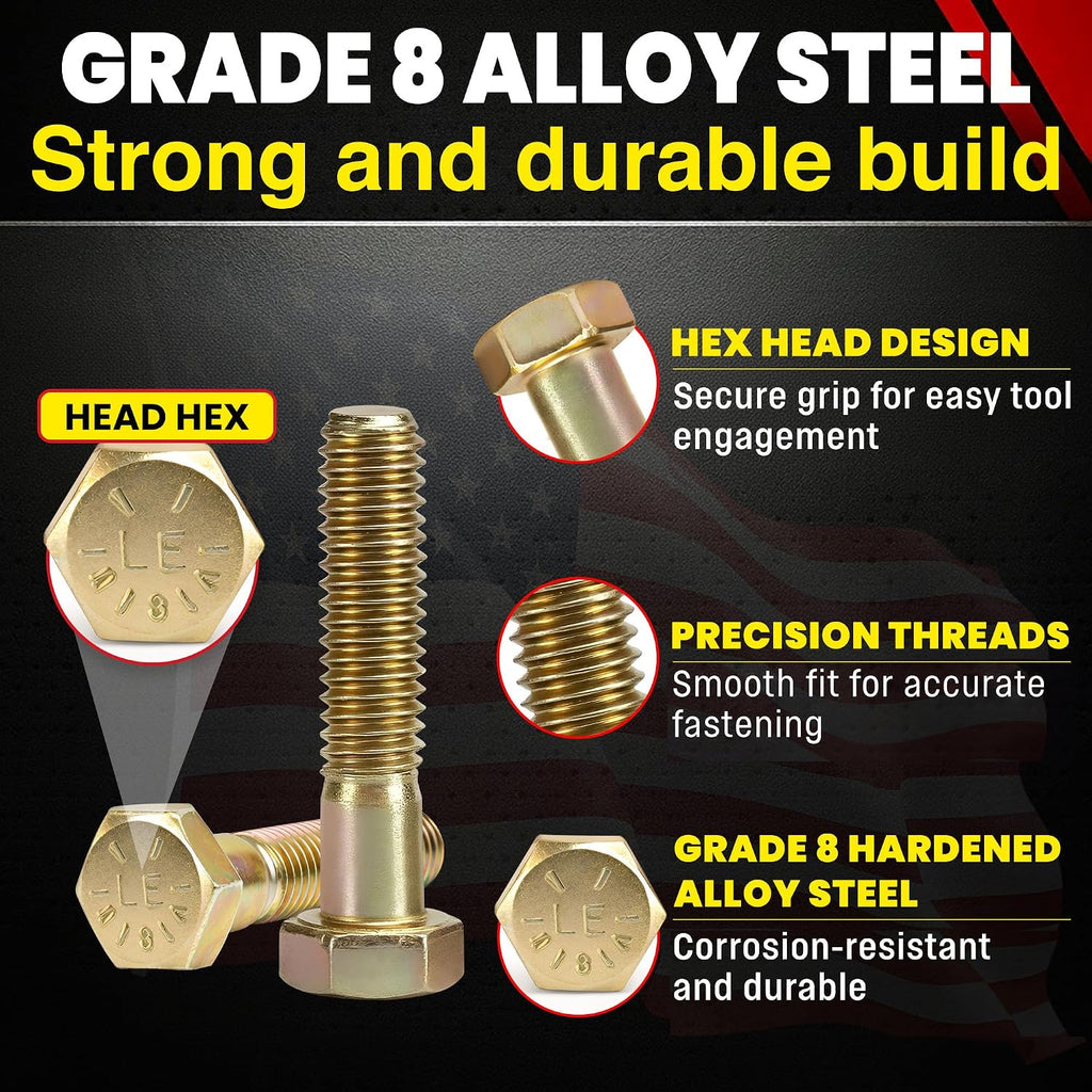 Chenango Supply 5/16-18 x 1-1/2" Grade 8 Hex Head Bolts