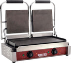 Commercial Electric Panini Sandwich Grill with Smooth Plates