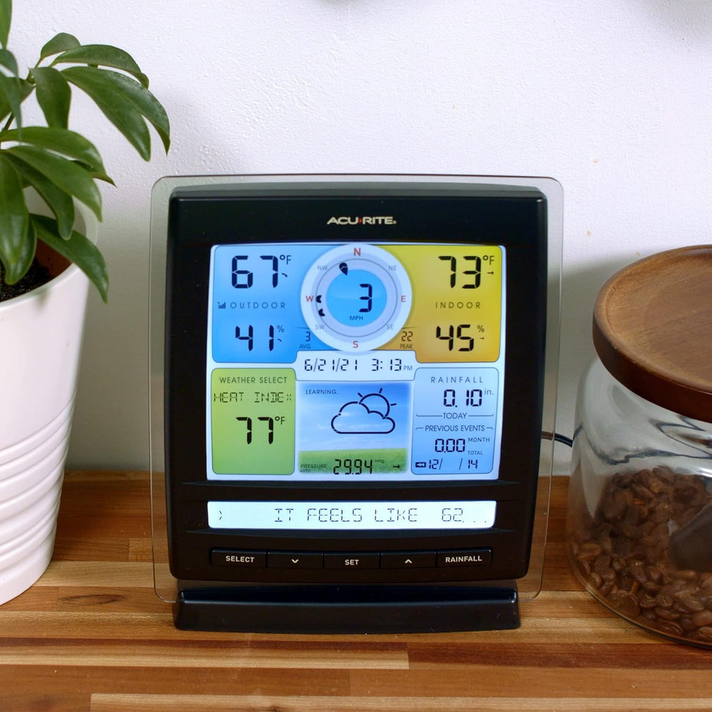 Iris (5-in-1) Indoor/Outdoor Wireless Weather Station for Indoor and Outdoor Temperature and Humidity, Wind Speed and