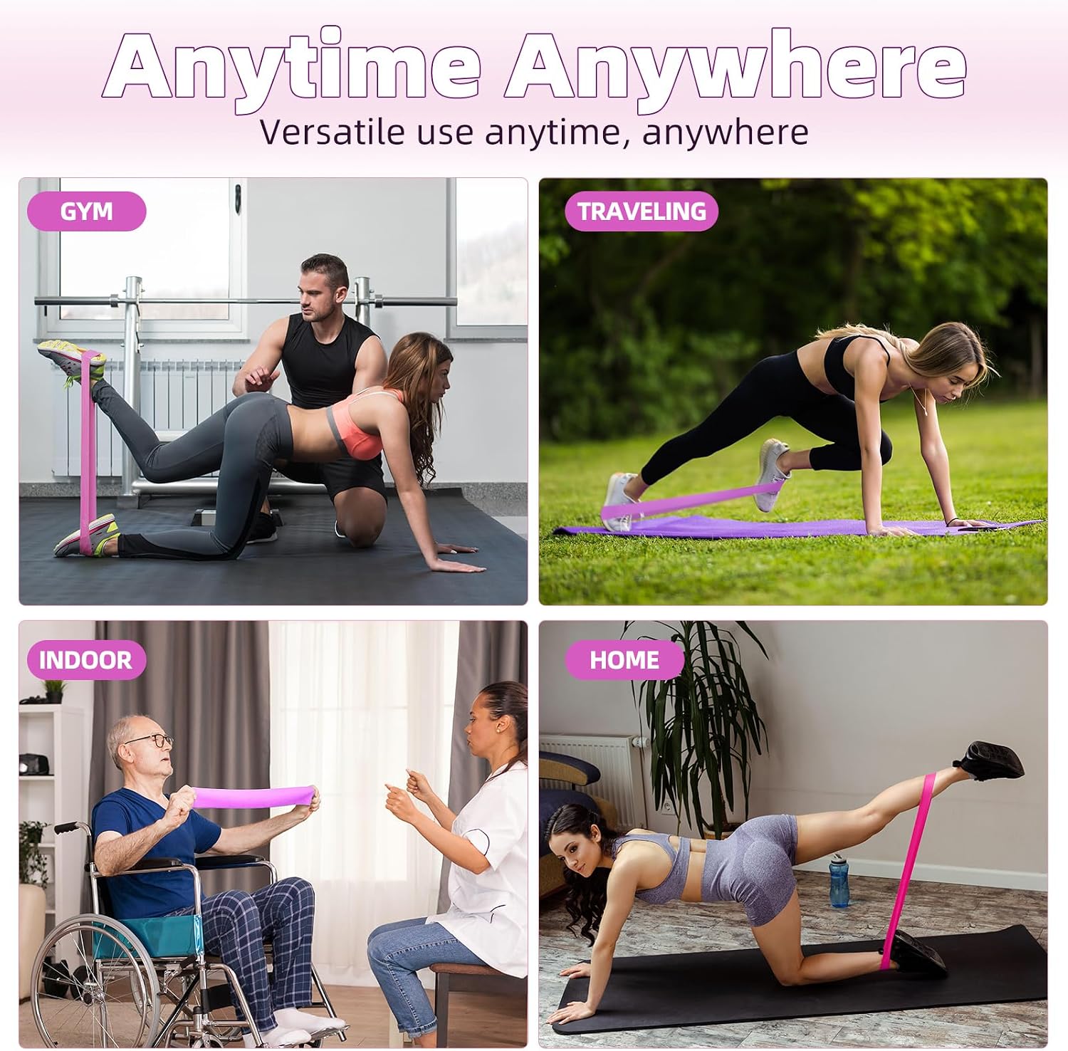 Resistance Loop Exercise Bands, Resistance Bands Exercise Bands for Home Fitness, Stretching, Strength Training