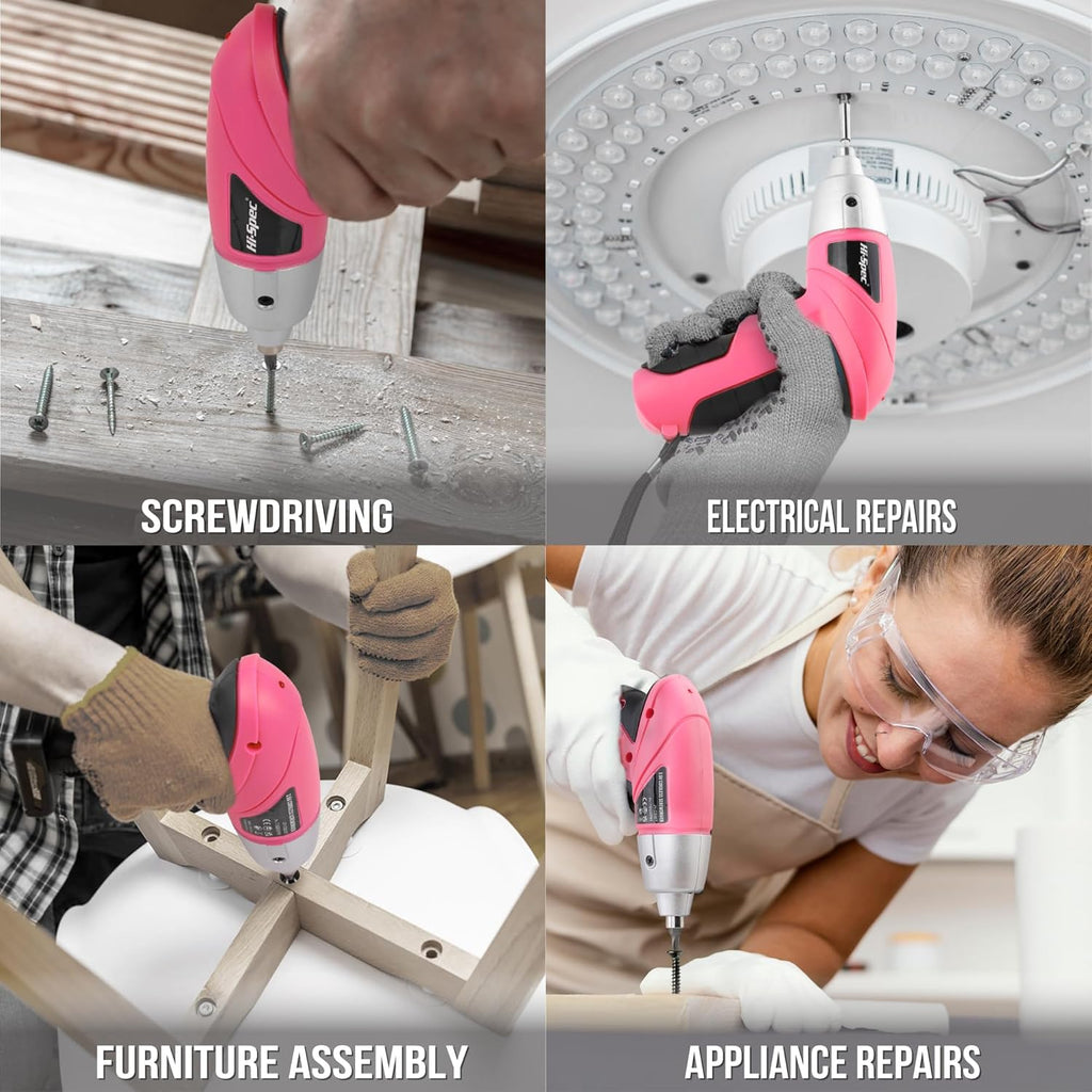 Small Electric Screwdriver, Mini Drill Set, Rechargeable 3.6V Cordless Screwdriver with 26 Driver Bits, Power Tool