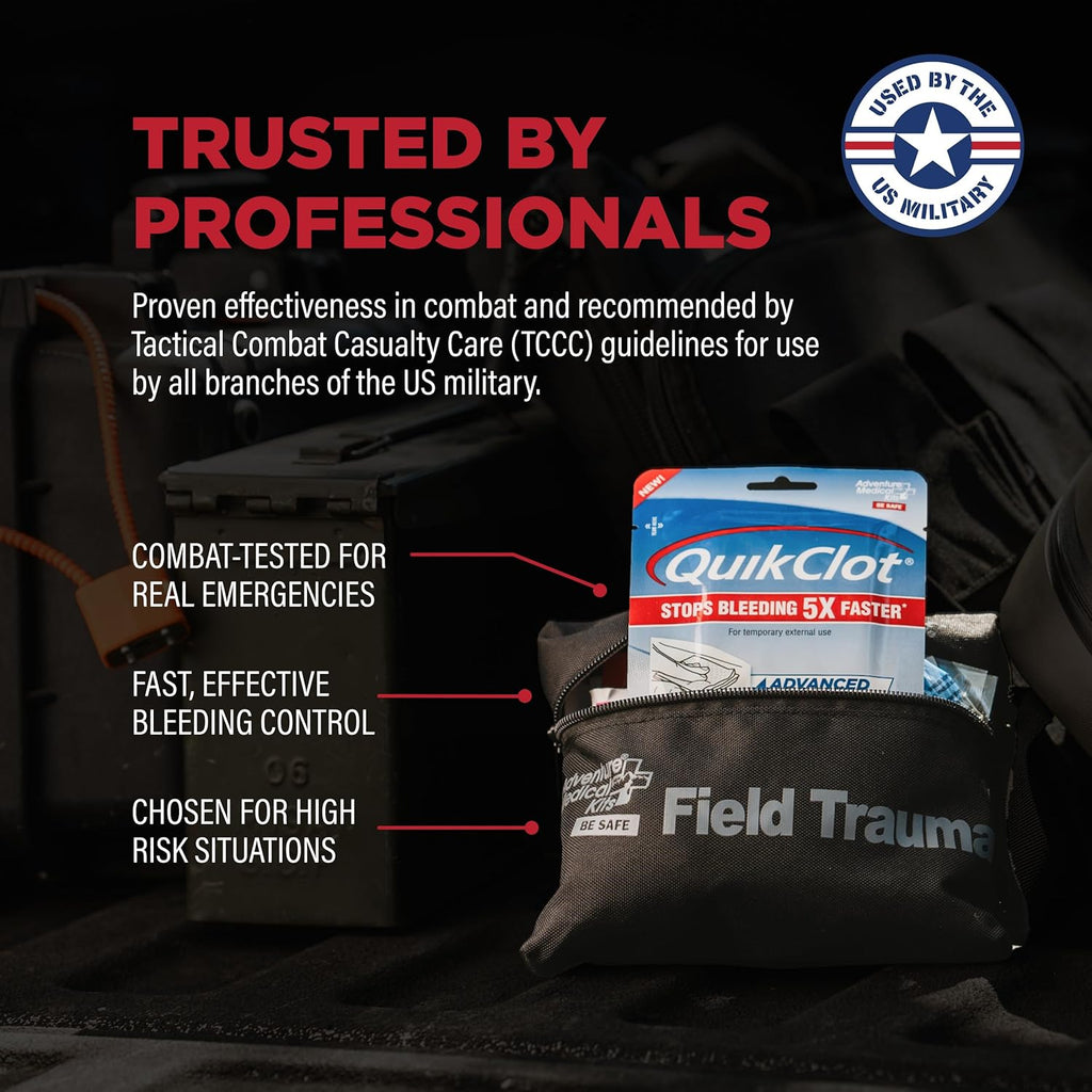 QuikClot Advanced Clotting Gauze - Stops Bleeding Up to 5X Faster Than Standard Gauze - Kaolin Hemostatic Dressing