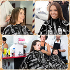 Hair Cutting Cape Kit,Professional Barber Cape with Duster Brush | Polyester Fabric, Adjustable Snap Closure, Kids