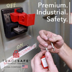 TRADESAFE Circuit Breaker Lockout, 3 Pack Multi-Pole Breaker Lock, XL
