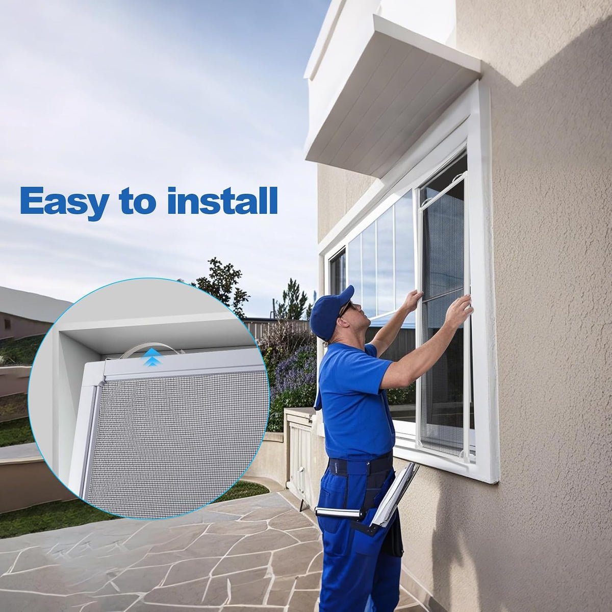 Window Screen Frame Kit 48inX48in Fiberglass Window Screen Replacement Kit Includes Full Set of Tools Suitable for
