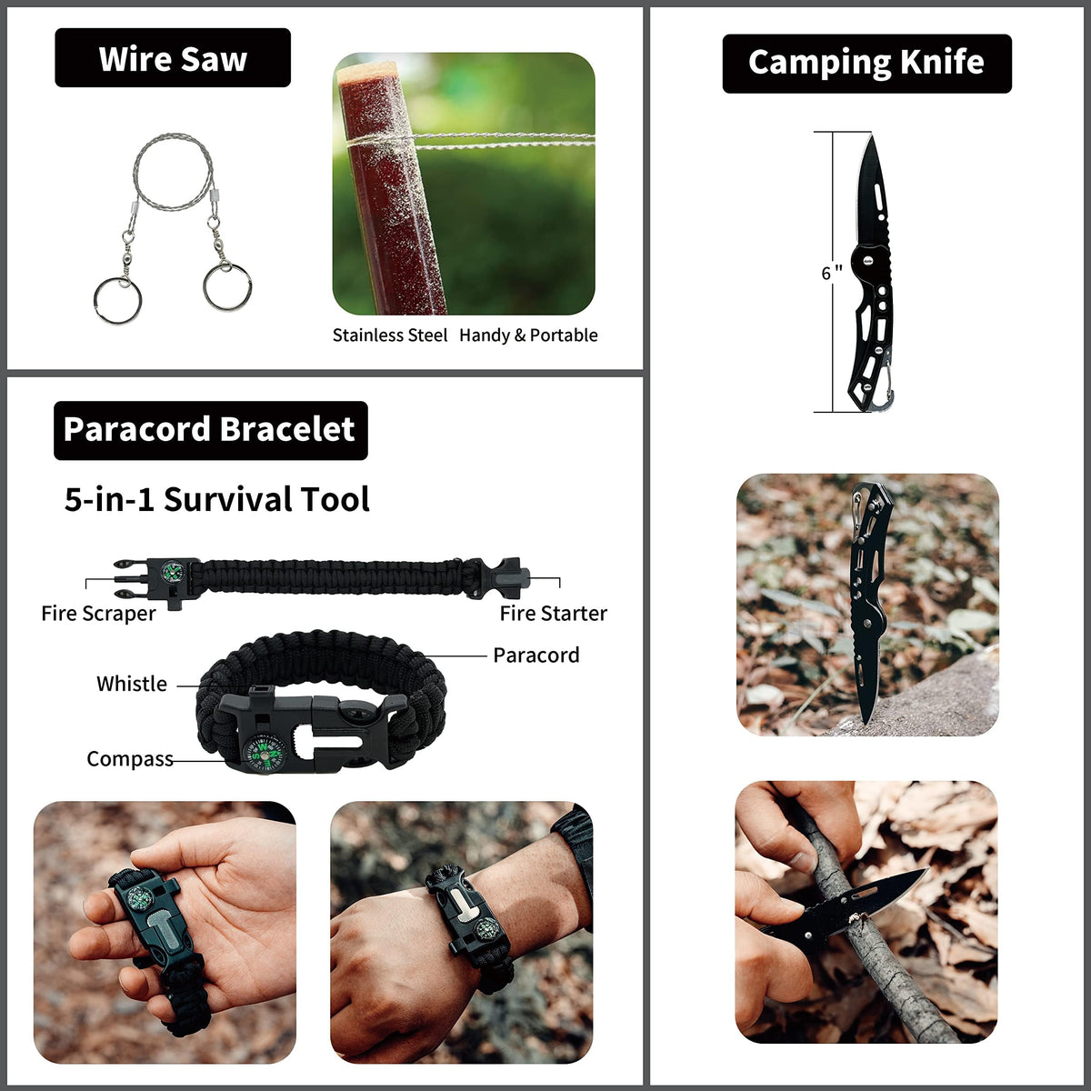 Survival First Aid Kit for Hiking, Backpacking Ranger Green