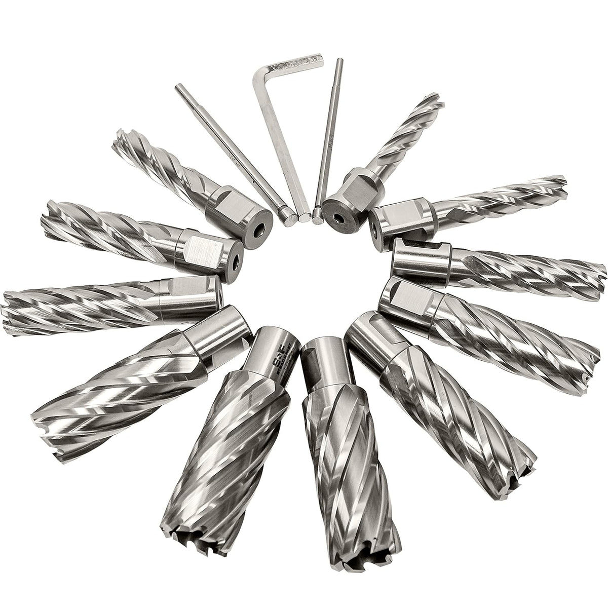 S&F STEAD & FAST Annular Cutter Set 13 Pc, Diameter 7/16 to 1-1/16", DOC 2"