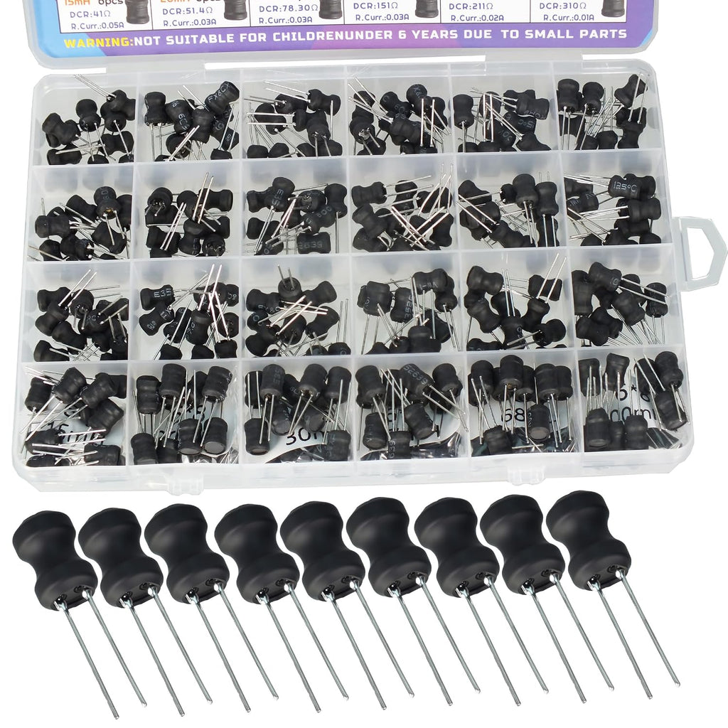 30 Values 272 PCS Inductor Assortment Kit 1uH to 100mH DIP Radial