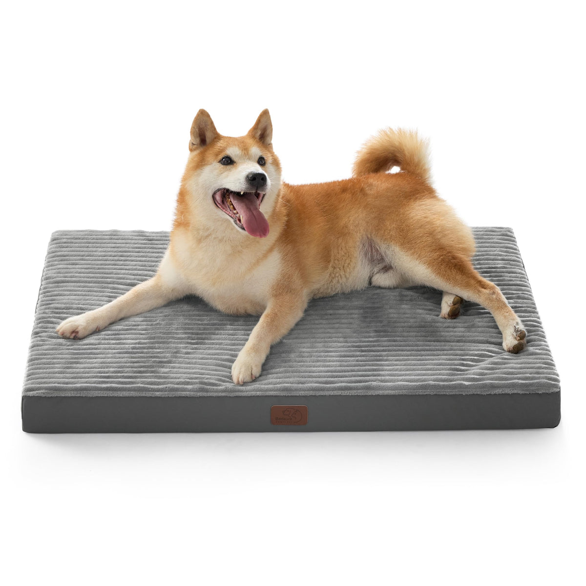 ComfyFleece Large Dog Bed for Crate with Washable Cover, 35x22