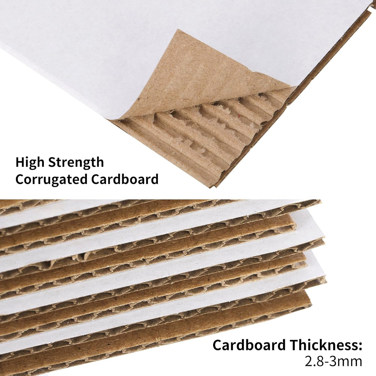 Shipping Boxes 4x4x4 inches (Inner Size), 50 Pack Sturdy Kraft Corrugated Small Cardboard Boxes for Mailing