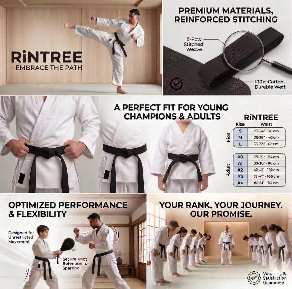 1.5inch x 8.5ft Karate Belt for Coach Teaching Practice - Martial Arts Belt Display, Taekwondo Belt Display