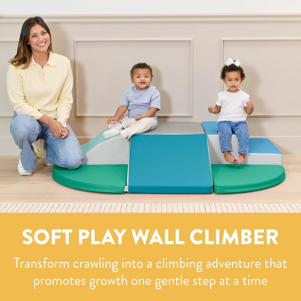 Little Haven Step & Slide Wall Climber, Indoor Playset, Contemporary, 6-Piece