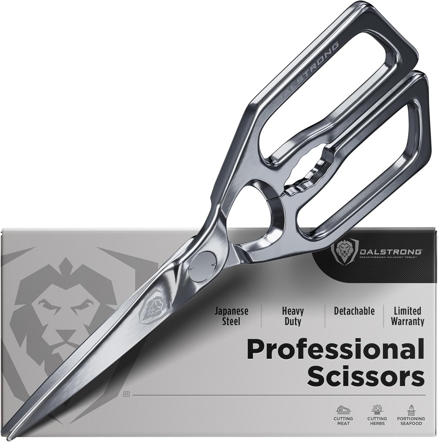 Kitchen Scissors — Japanese Stainless Steel Shears, Ambidextrous, Detachable for Cleaning — For Spatchcocking