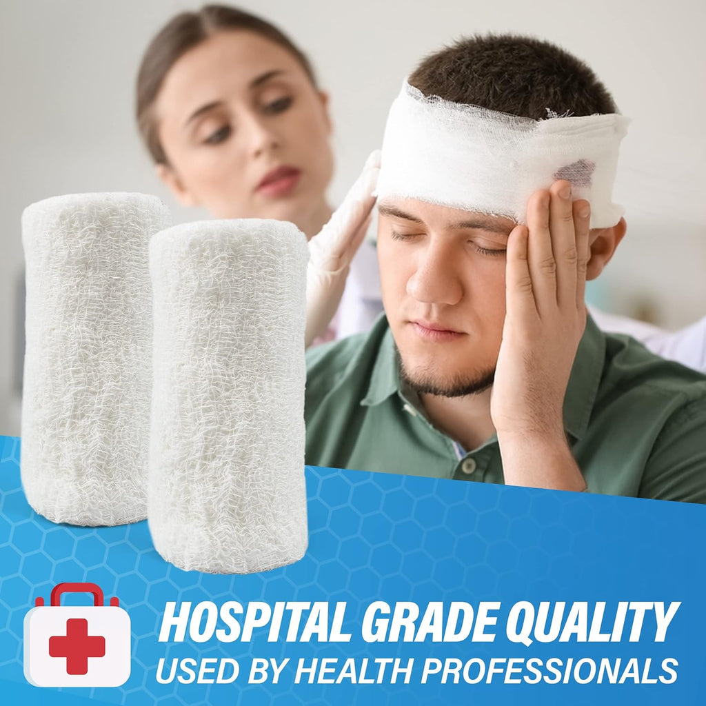 Gauze Rolls-kerlix Cotton Gauze Bandage Rolls -6 ply-STERILE - 4 Inches X 12 feet -Extra Absorbency - Medical Gauze