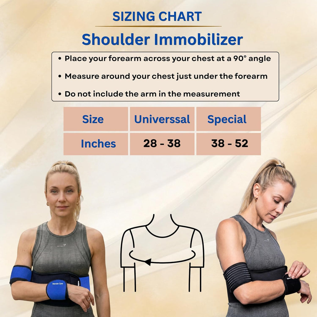 Left Right Shoulder Immobilizer Arm Sling Elastic Brace for Clavicle Collar Bone Dislocation Subluxation Shoulder
