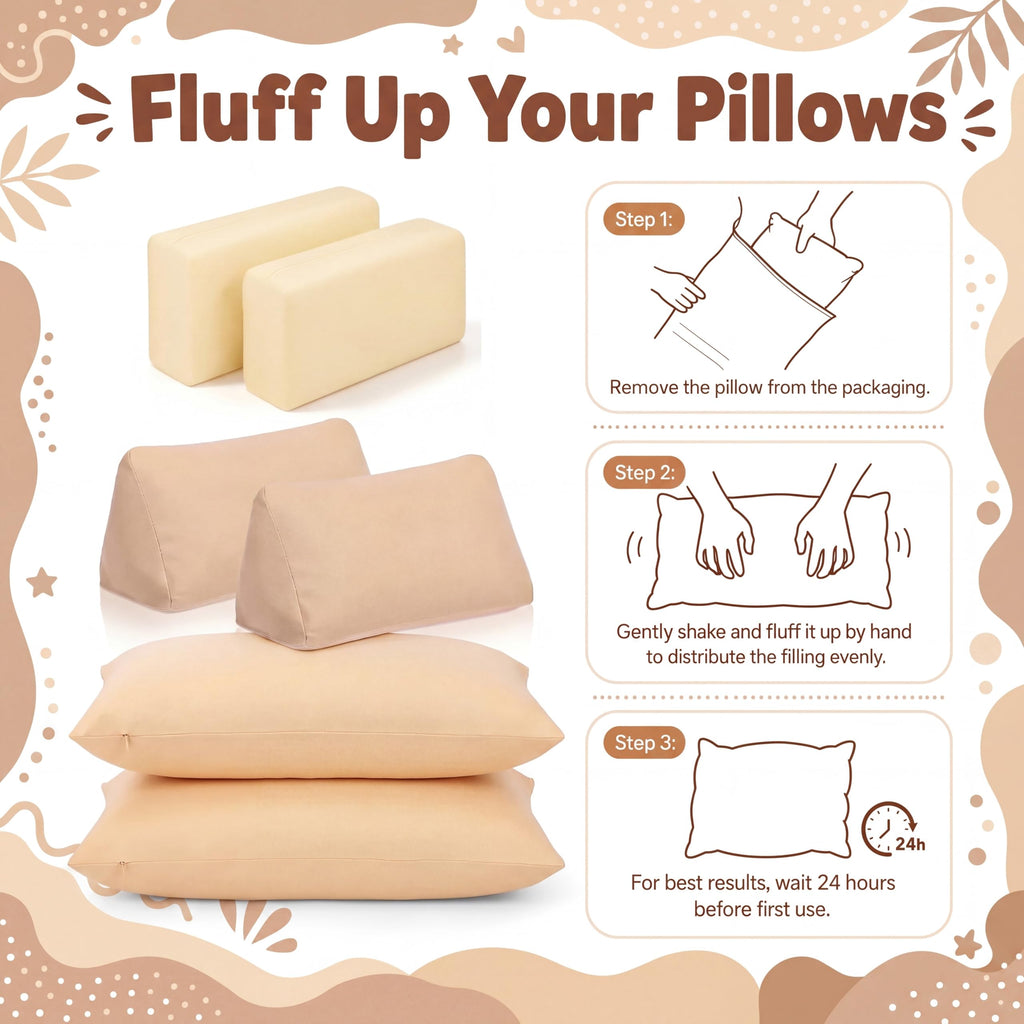 Golden 6 Pcs Purse Insert Pillows to Keep Shape Set