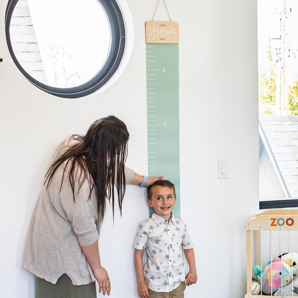 Beautiful Growth Chart for Wall - Cute Height Chart to Easily Track Your Kids' Growth and Milestones - Essential Baby
