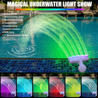 2026 Solar Pool Fountain for Above and Inground LED 360° Adjustable Fountain for Swimming Pool Sprayer Waterfall
