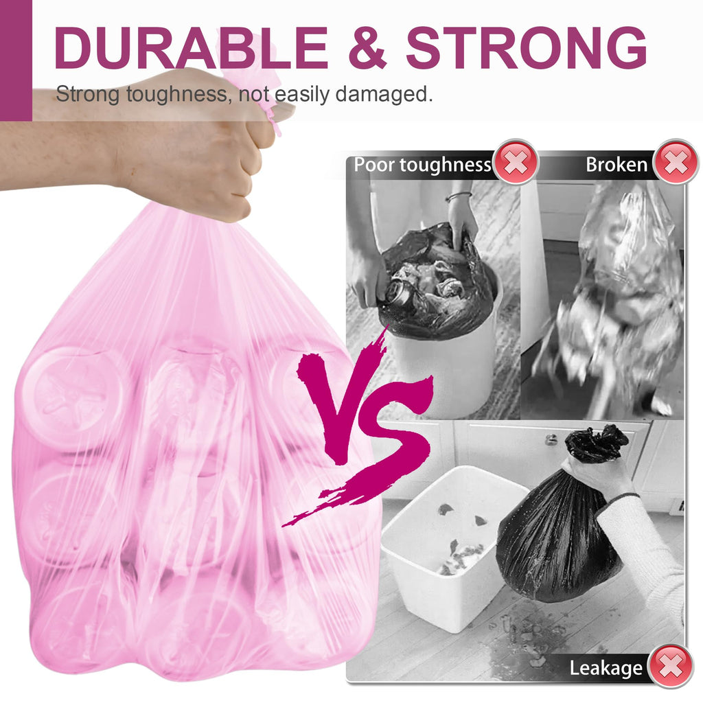 Small Trash Bags Bathroom, 4 Gallon Garbage Bags, 80 Count