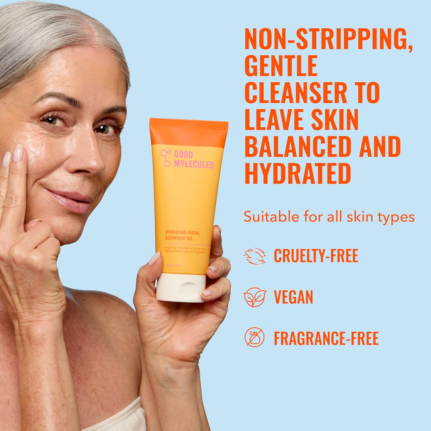 Hydrating Facial Cleansing Gel, Gentle Face Wash, 6.7 fl oz | Gentle daily face wash that removes impurities without