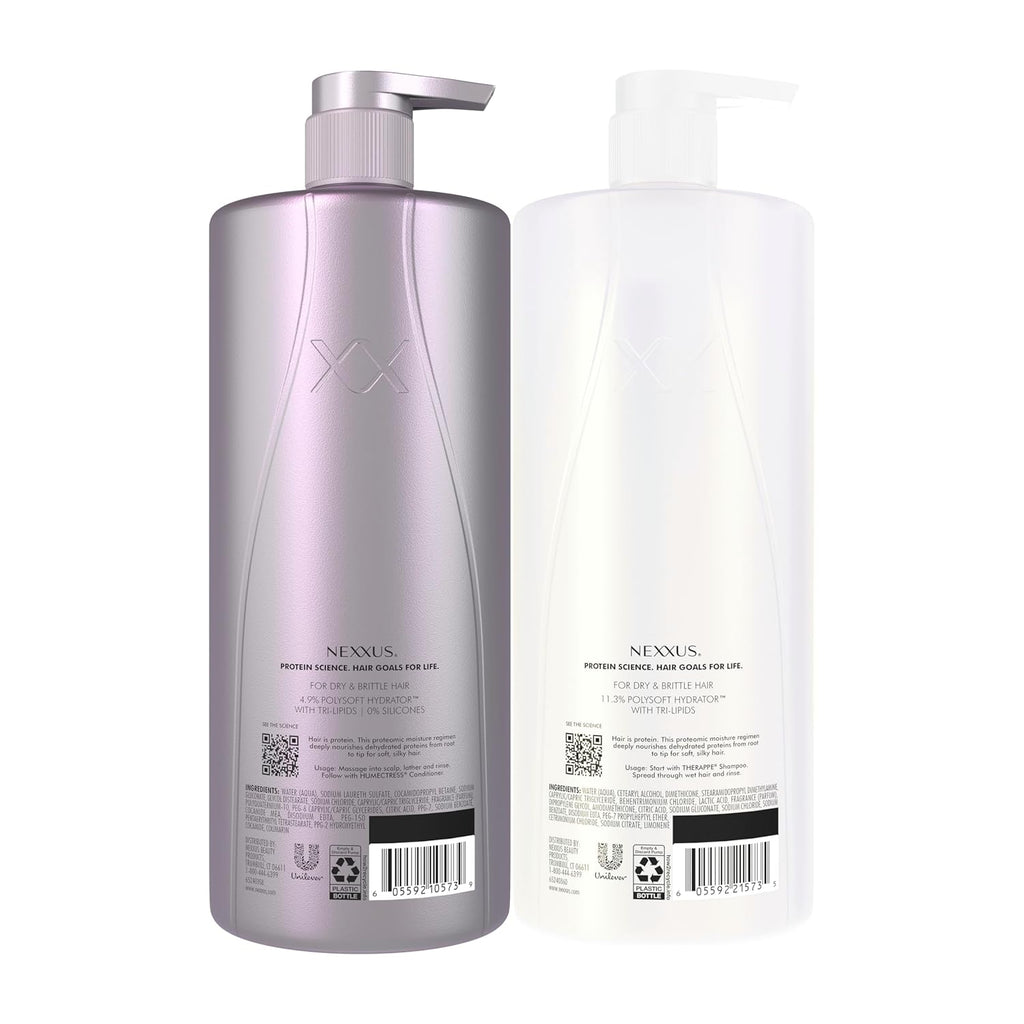 Therappe Humectress Shampoo Conditioner 2 Count for Ultimate Moisture for Dry Hair Powered by Polysoft Hydrator