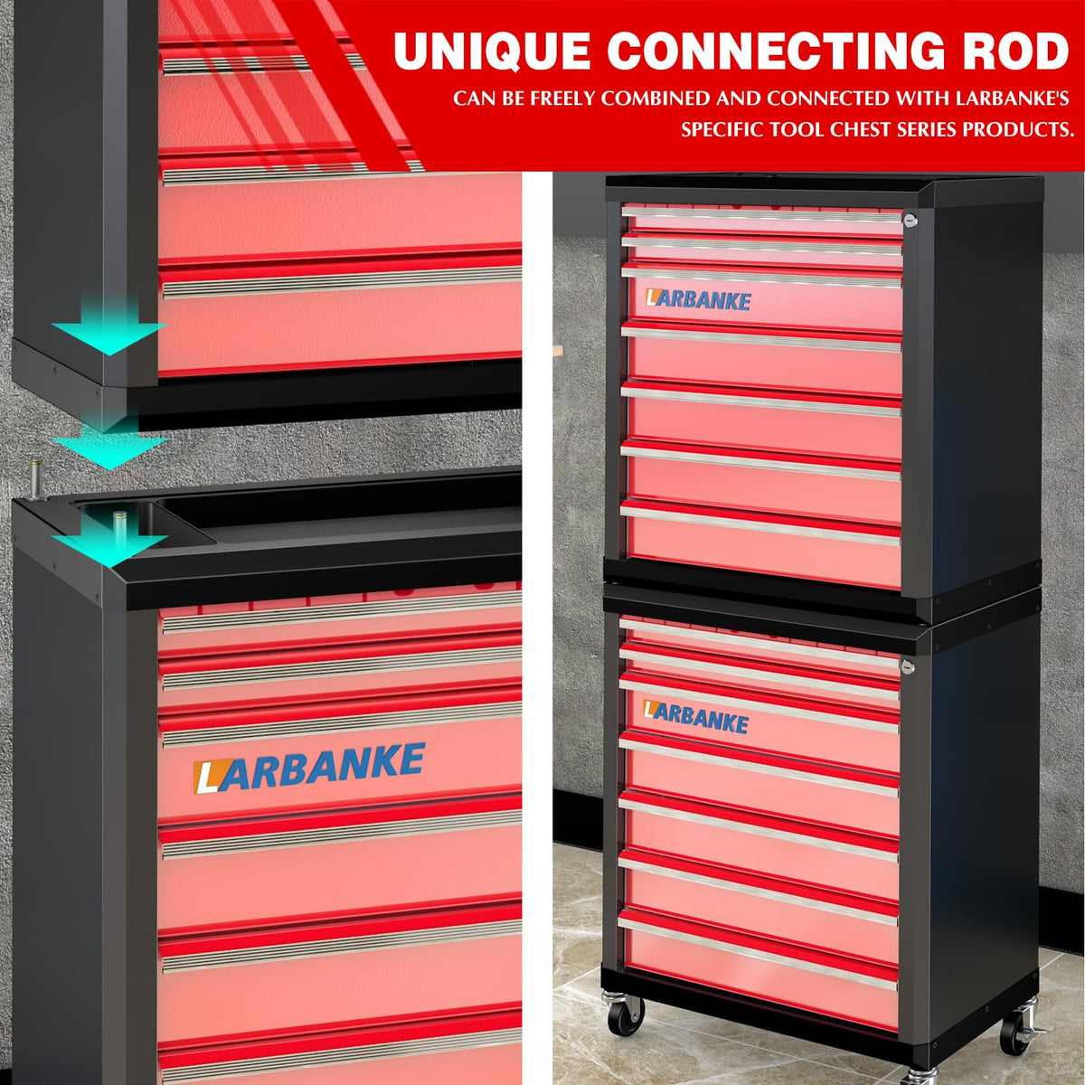 7-Drawer Rolling Tool Chest with Wheels&Lock,Special Link Buckle