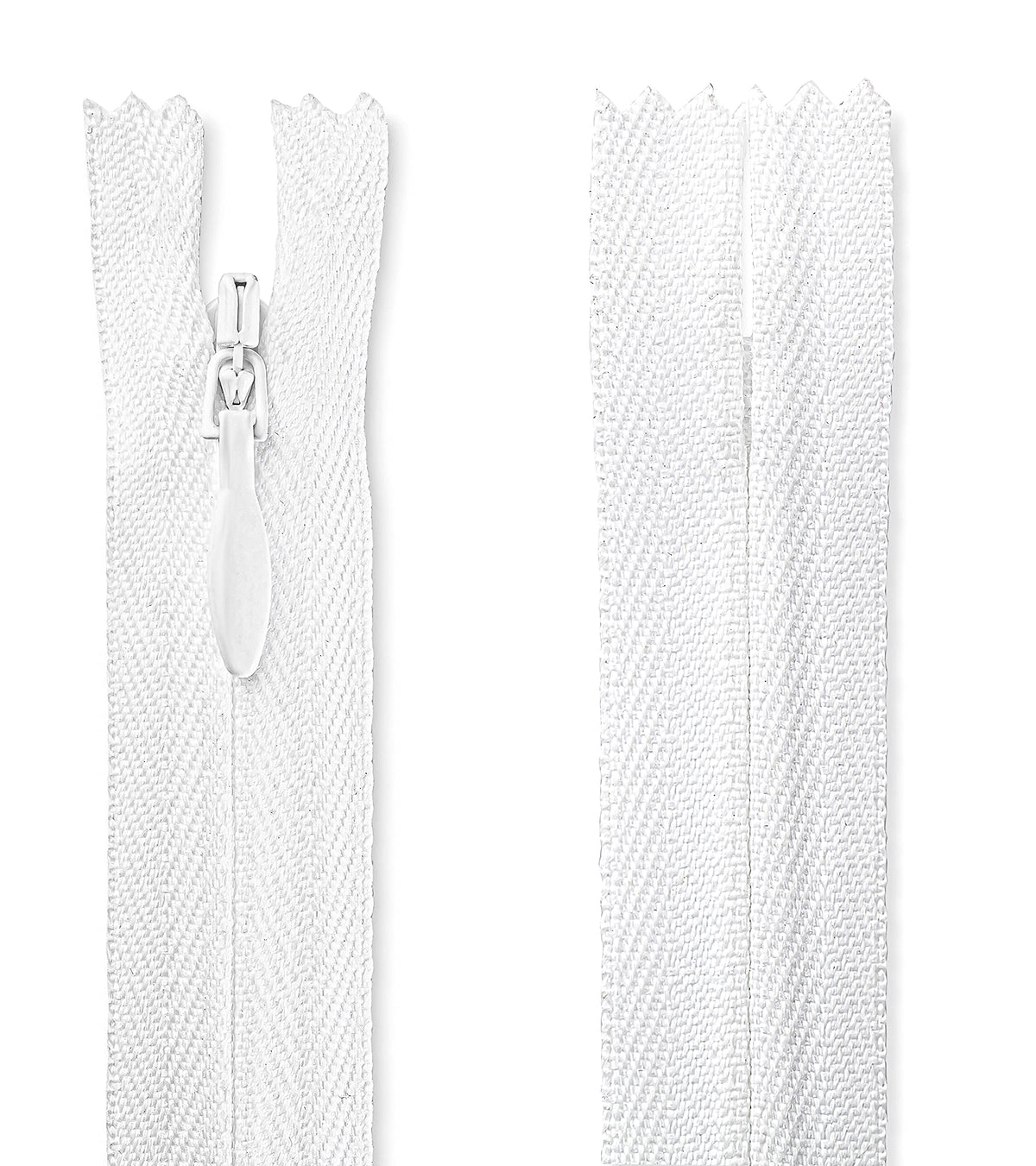 30 Inch Invisible Zipper Nylon White Zipper for Crafts and Sewing