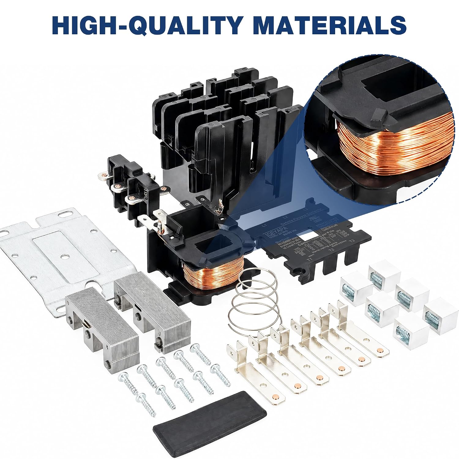 3 Pole 40 Amp Contactor 120VAC Coil, Air Conditioner Condenser Compressor Motor Magnetic Contactor, UL HVAC Definite