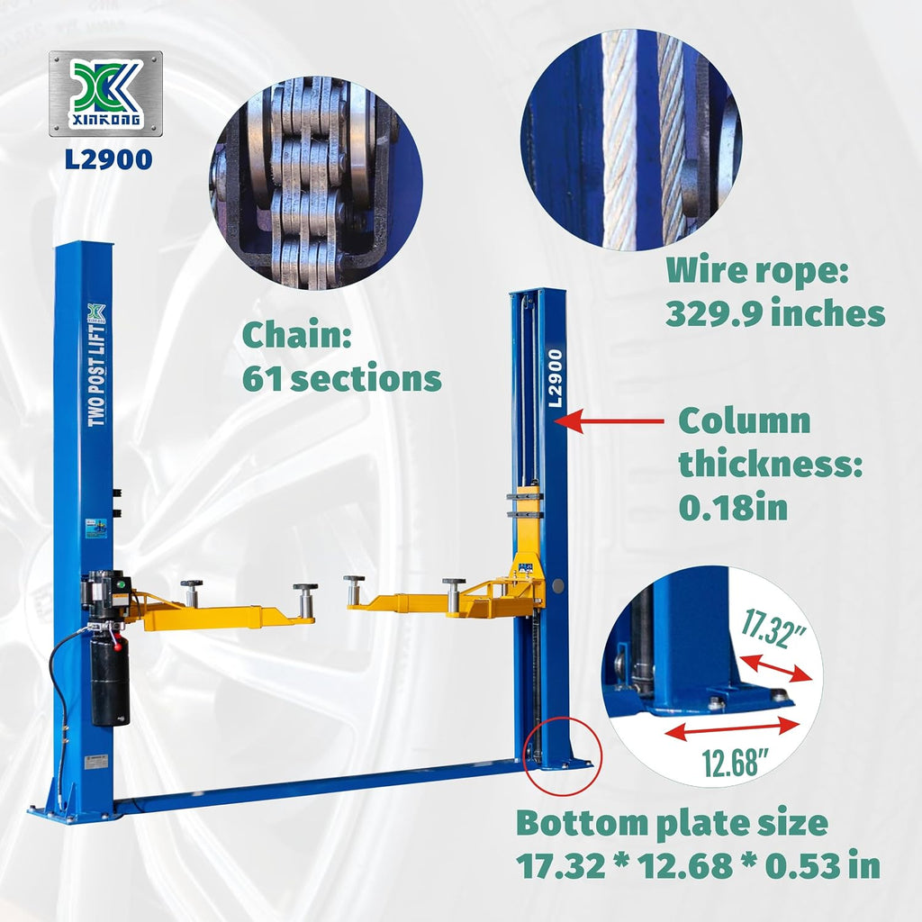 2 Post Auto Car Lift 9000 lb Capacity Truck Hoist 220V,L2900