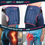 Extra Large Hip Ice Pack Wrap - Reusable Cold Pack for Hip Bursitis, Hip Replacement Surgery and Hip Flexor Pain. Hip
