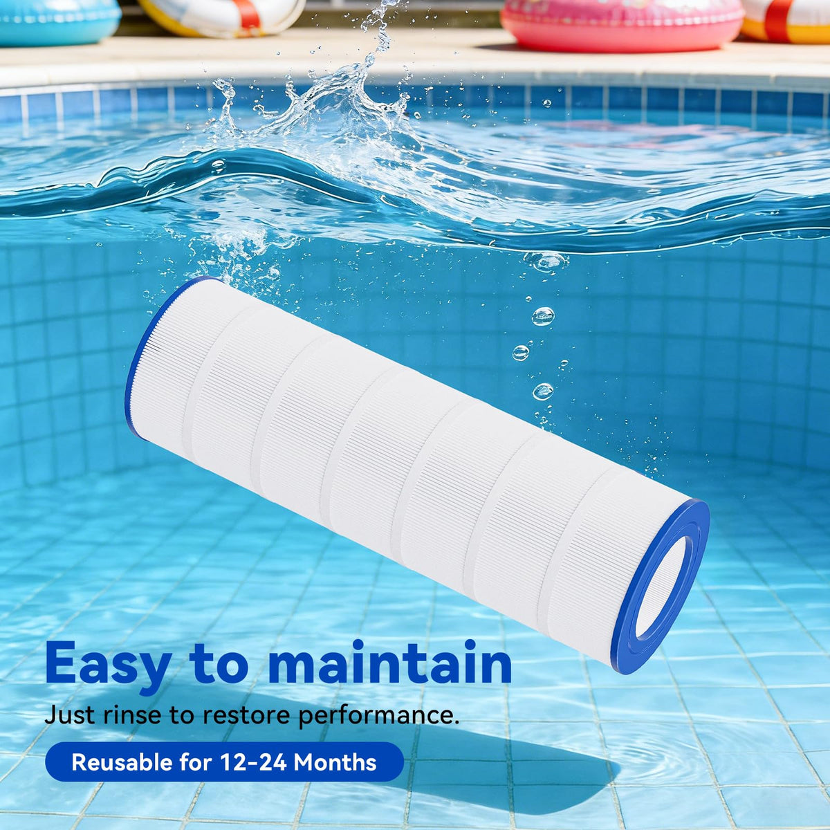 CC150 Pool Filter Cartridge, Compatible with Pentair Clean & Clear 150