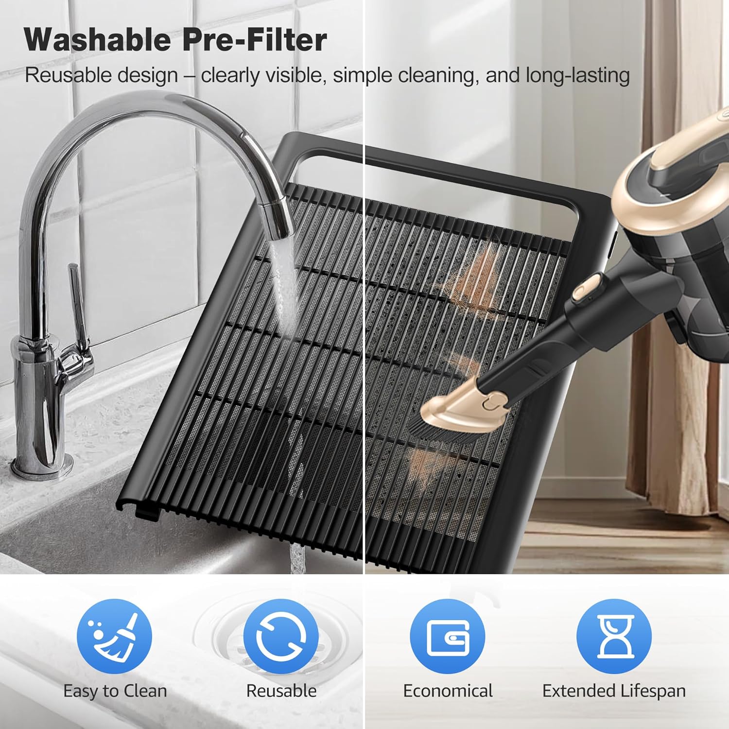 Air Purifiers for Home Bedroom Up to 1,695 Ft² in 1 Hr, APH4000, Black | HEPA Sleep Mode Air Cleaner with Washable
