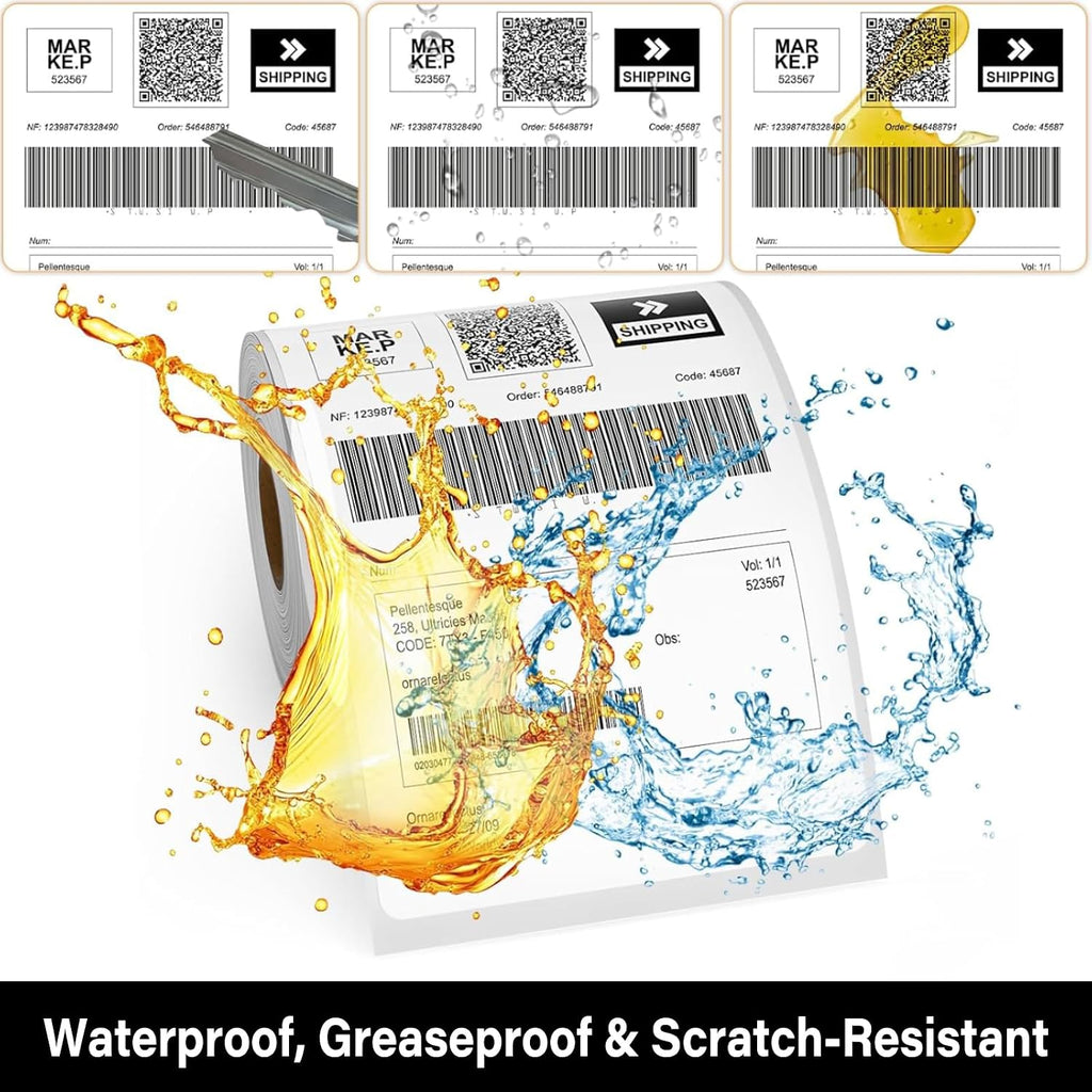 4x6 Thermal Shipping Labels - 1 Roll of 350, Perforated & Strong Adhesive, Direct Thermal Labels Compatible with