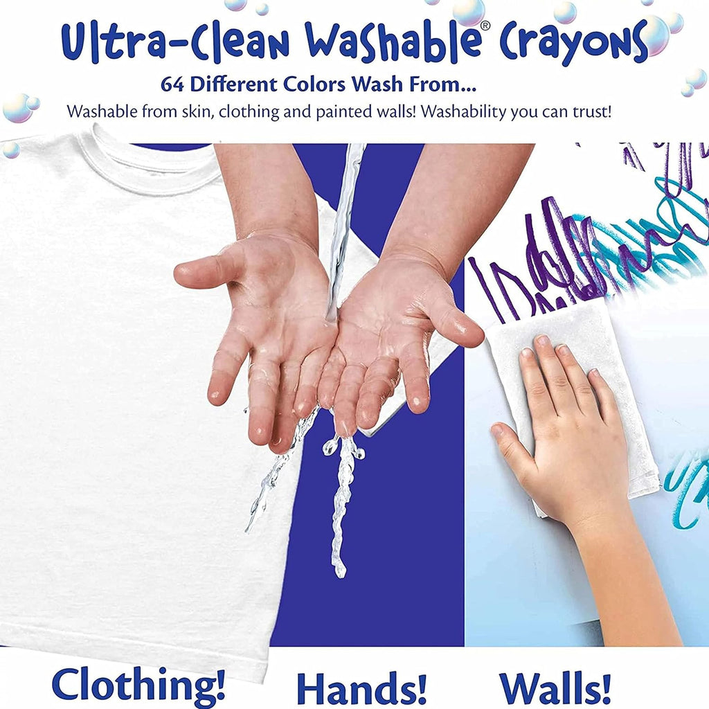 Washable Crayons for Kids 64ct, School Supplies, Amazon Exclusive