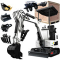 2650lb Mini Excavator with 13.5HP Gas Engine (White1)