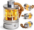 Vintage Aluminum Camping Lantern Light - Dimmable Warm Glow Lamp, Handcrafted Alloy, USB-C 72H Runtime, IPX4